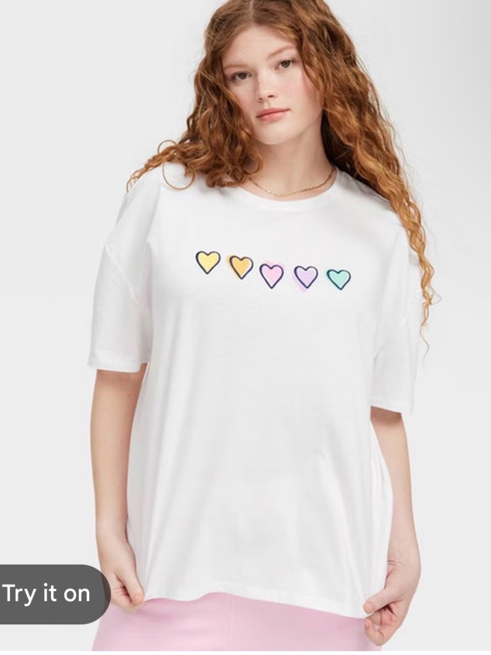 NWT Roller Rabbit x Target Women's Short Sleeve Oversized Disco Hearts XS